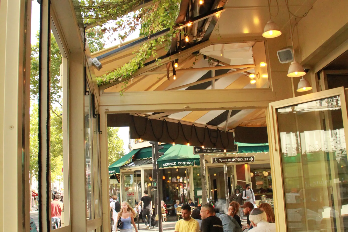 La terrasse sous verrière